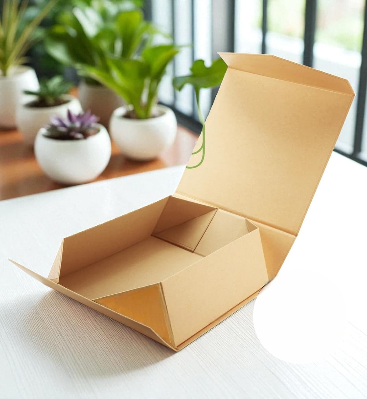 Brown Kraft Collapsible Cardboard Boxes for Packing Rigid Gift Packaging alternate view
