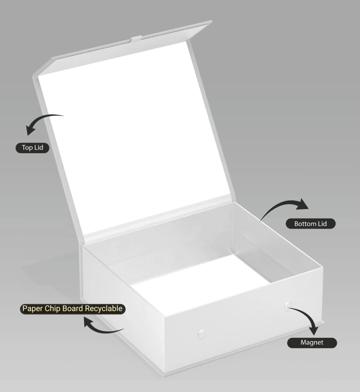 Custom Luxury Rigid Cardboard Gift Boxes for Packaging alternate view