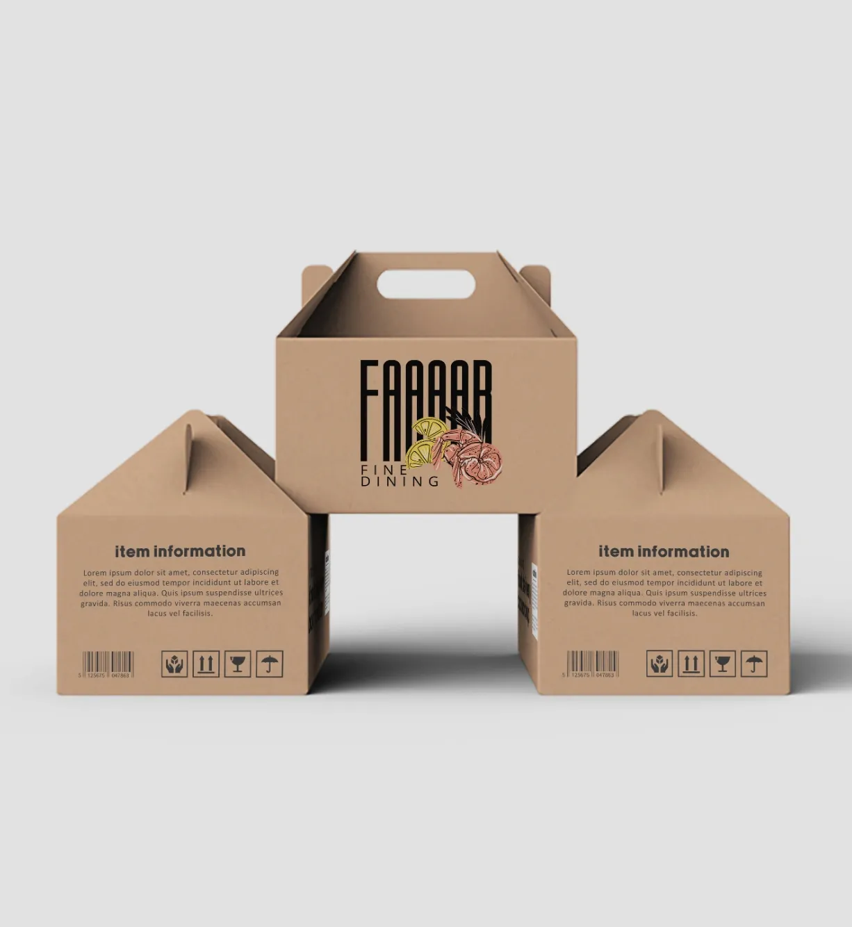 Kraft Take Away Box - 3 Ply Corrugated Food Packaging