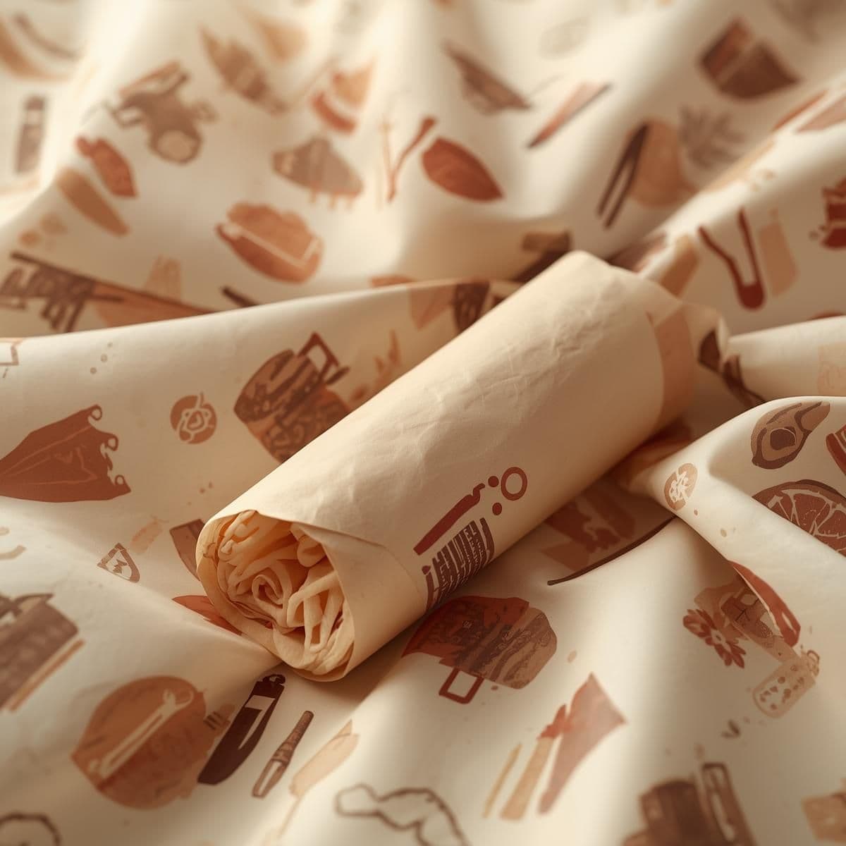 Printed Kathi Roll Wrapping Paper – Custom Kathi Roll Wrap Tissue Sheets