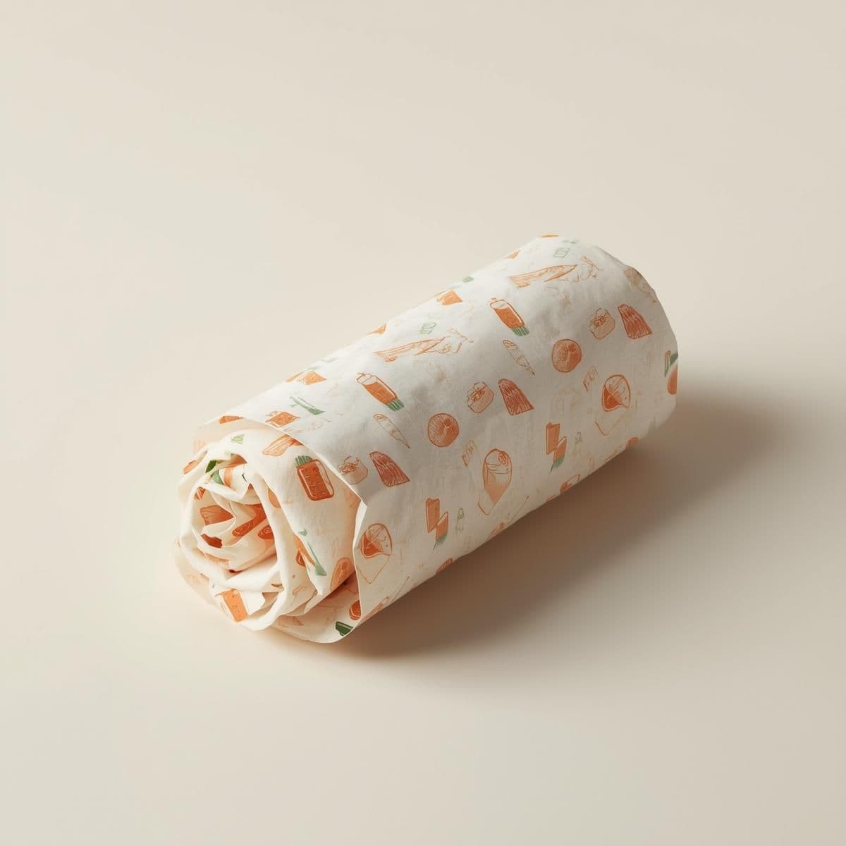 Printed Kathi Roll Wrapping Paper – Custom Kathi Roll Wrap Tissue Sheets alternate view